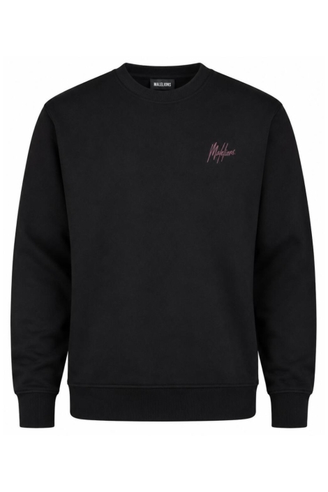 Malelions zwarte heren sweater | Vooraanzicht