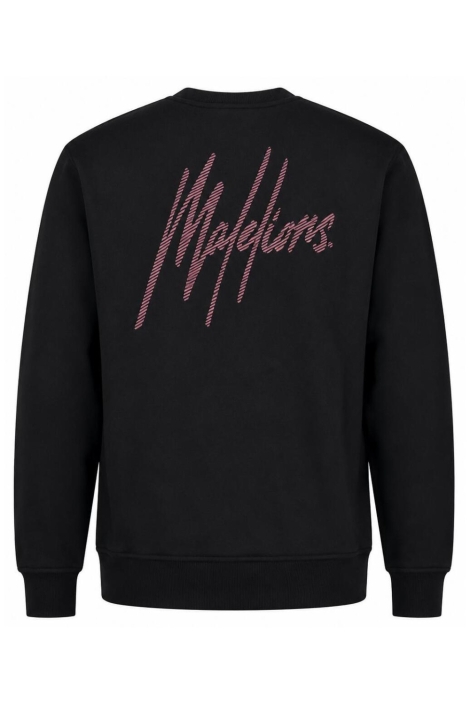 Malelions zwarte heren sweater | Achteraanzicht