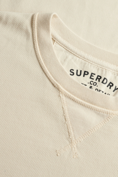 Superdry beige heren sweater | Close up