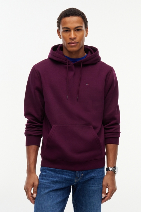 Tommy Jeans bordeaux heren sweater | Model vooraanzicht
