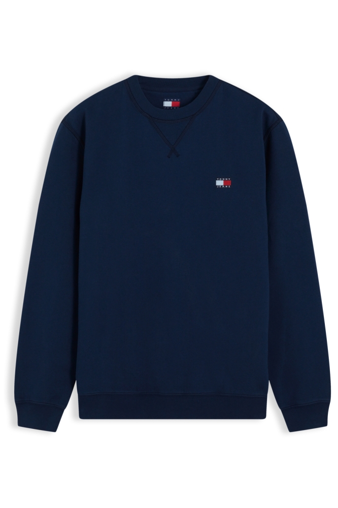 Tommy Jeans blauwe heren sweater | Vooraanzicht