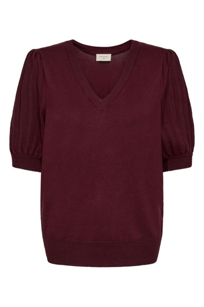 Freequent bordeaux dames trui | Vooraanzicht