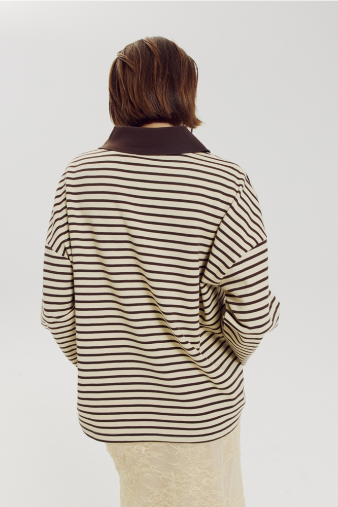 Harper & Yve gele dames t-shirt | Model achteraanzicht