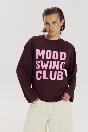Harper & Yve T-shirt ELANA LS AW6Y501 HOT FUDGE