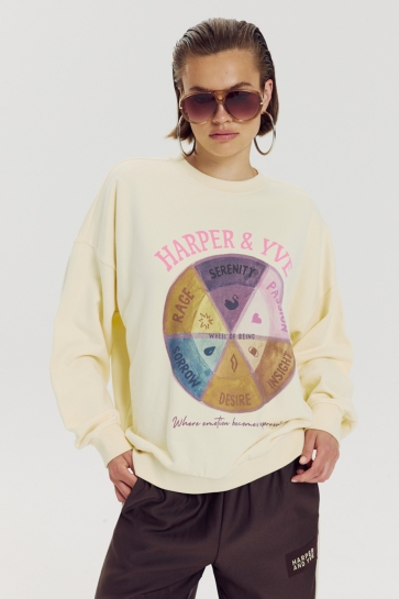 Harper & Yve sweater WHEEL SW AW6Y505 ALMOND OIL