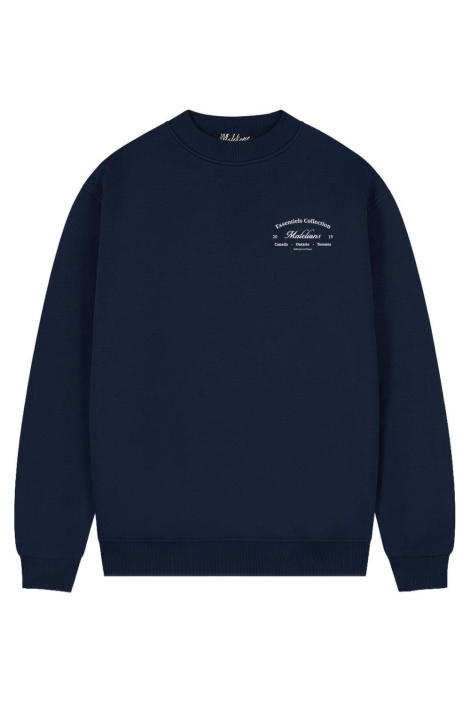 Malelions blauwe heren sweater | Vooraanzicht