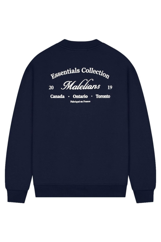 Malelions blauwe heren sweater | Achteraanzicht