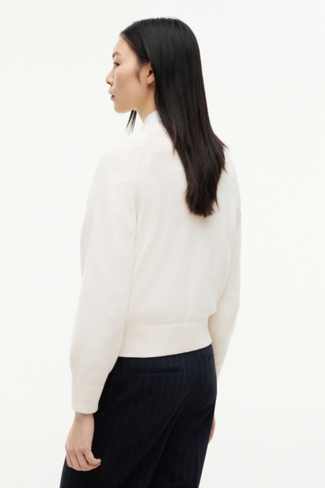 Tommy Jeans witte dames trui | Model achteraanzicht