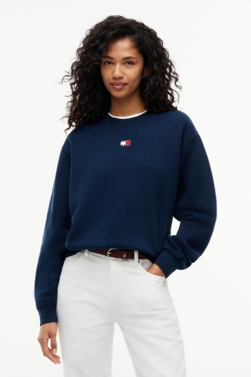 Tommy Jeans sweater TJW BADGE CREW EXT DW0DW23297 C1G DARK BLUE