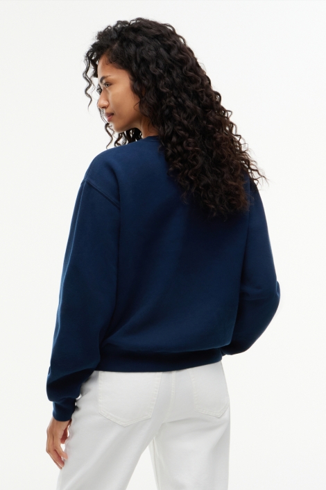 Tommy Jeans blauwe dames sweater | Model achteraanzicht