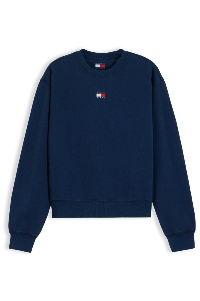 Tommy Jeans blauwe dames sweater | Vooraanzicht