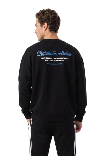 Malelions Trui UNIVERSITY SWEATER MMA50026035 BLACK
