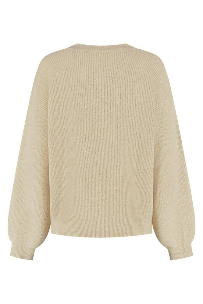 Lady Day beige dames trui | Achteraanzicht