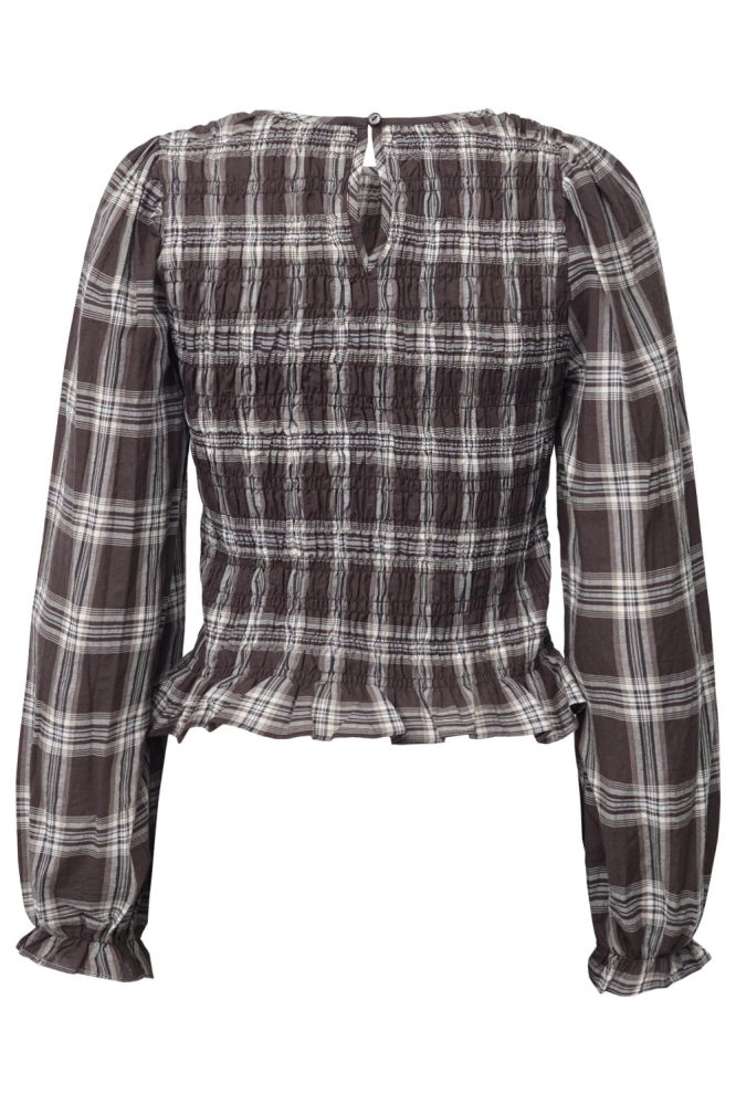 SisterS point bruine dames blouse | Achteraanzicht