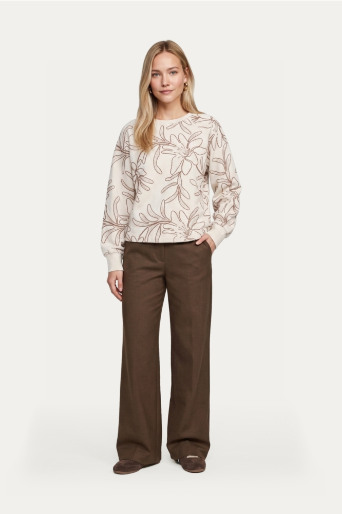 C&S The Label zand dames sweater | Model