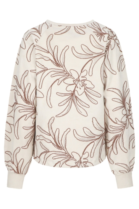 C&S The Label zand dames sweater | Achteraanzicht