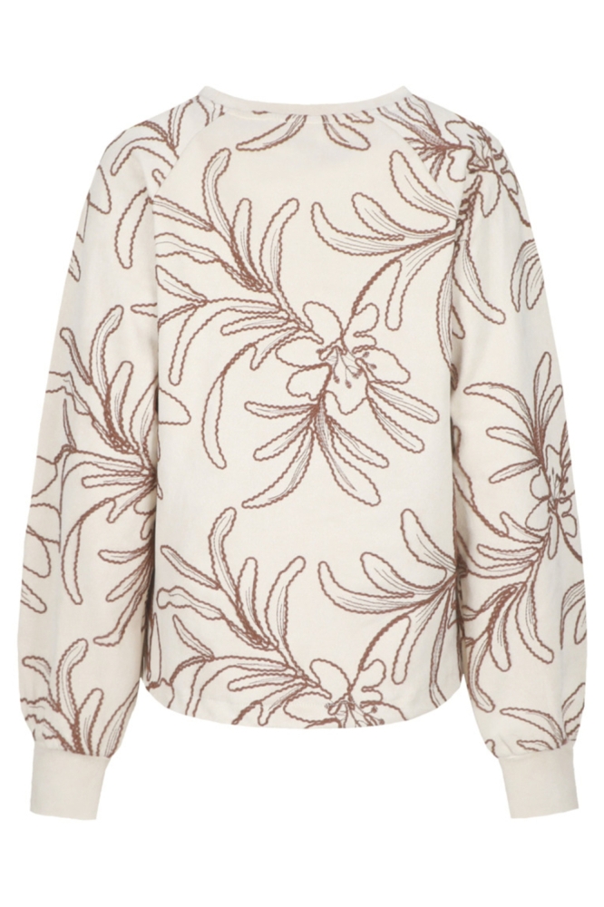 C&S The Label zand dames sweater | Achteraanzicht
