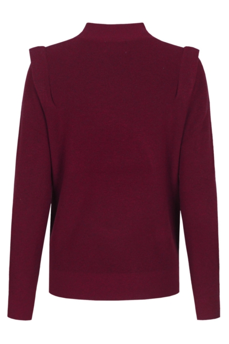 C&S The Label bordeaux dames trui | Zijaanzicht