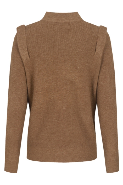 C&S The Label bruine dames trui | Achteraanzicht
