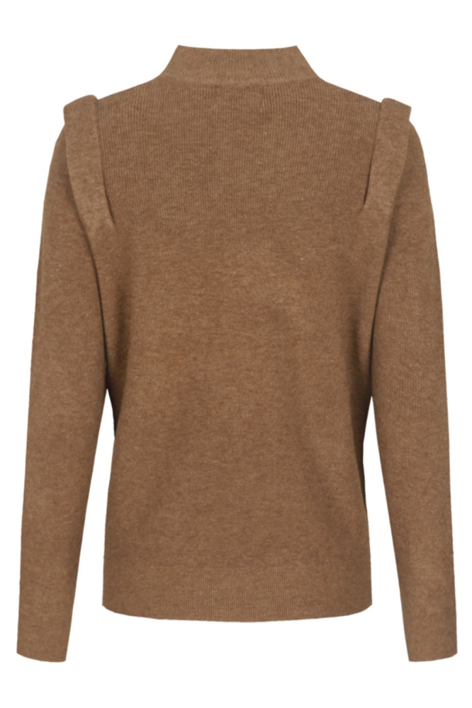 C&S The Label bruine dames trui | Achteraanzicht