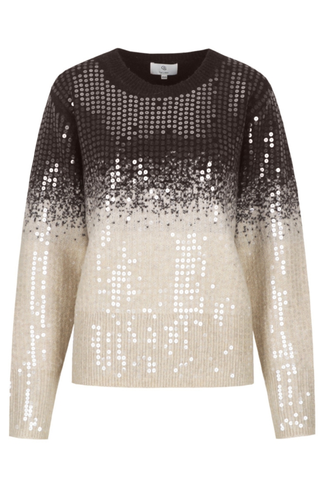 C&S The Label bruine dames trui | Vooraanzicht