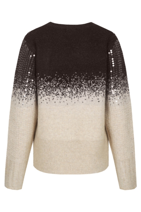C&S The Label bruine dames trui | Achteraanzicht