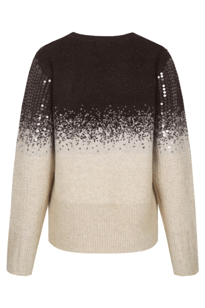 C&S The Label bruine dames trui | Achteraanzicht
