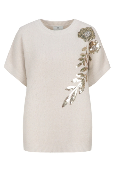 C&S The Label beige dames trui | Vooraanzicht