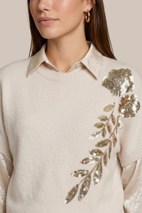 C&S The Label beige dames trui | Close up