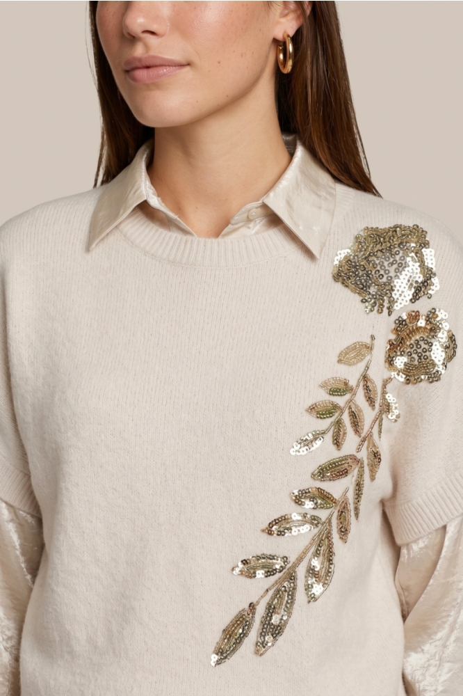C&S The Label beige dames trui | Close up