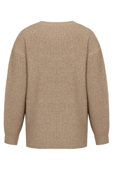 C&S The Label camel dames trui | Achteraanzicht