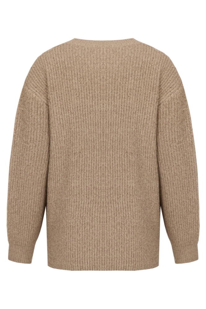 C&S The Label camel dames trui | Achteraanzicht