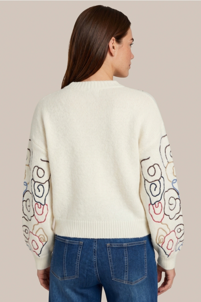 C&S The Label ecru dames trui | Model achteraanzicht