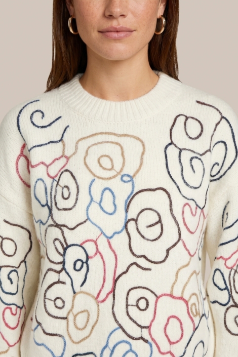 C&S The Label ecru dames trui | Close up