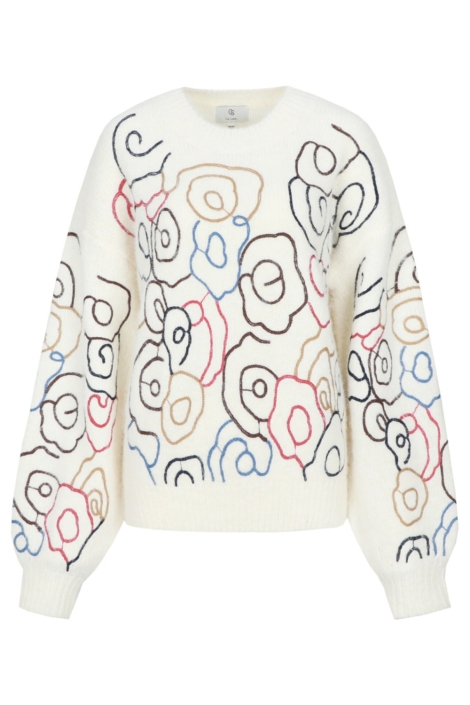 C&S The Label ecru dames trui | Vooraanzicht