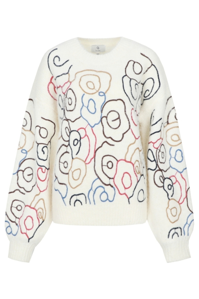 C&S The Label ecru dames trui | Vooraanzicht
