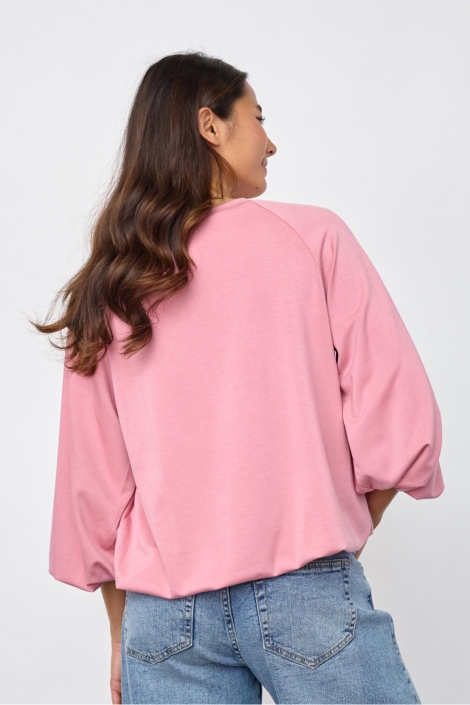 SisterS point roze dames sweater | Model achteraanzicht