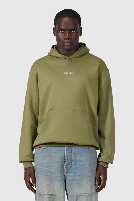 Pure Path groene heren sweater | Model
