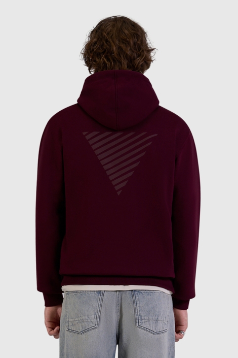Pure Path bordeaux heren sweater | Achteraanzicht