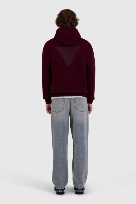 Pure Path bordeaux heren sweater | Model