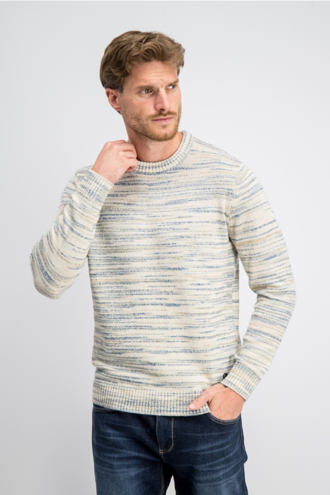 Gabbiano beige heren trui | Model vooraanzicht
