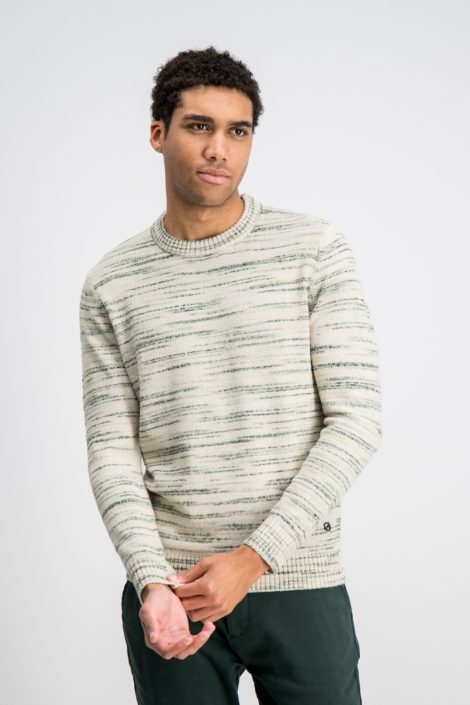 Gabbiano beige heren trui | Model vooraanzicht