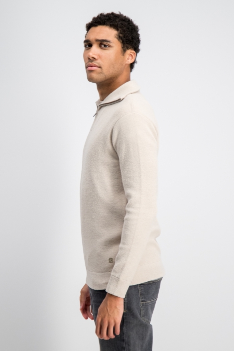 Gabbiano zand heren trui | Model zijaanzicht