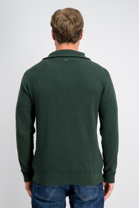 Gabbiano groene heren trui | Model achteraanzicht