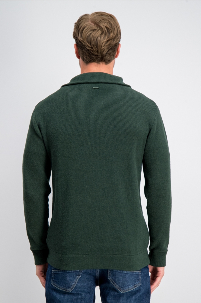 Gabbiano groene heren trui | Model achteraanzicht