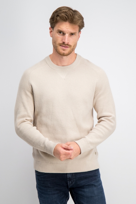 Gabbiano zand heren trui | Model vooraanzicht