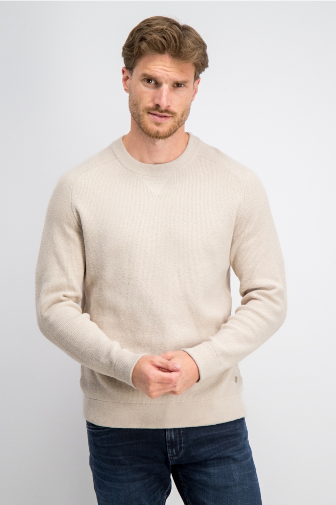 Gabbiano zand heren trui | Model vooraanzicht
