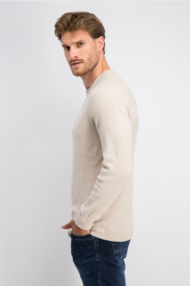 Gabbiano zand heren trui | Model zijaanzicht
