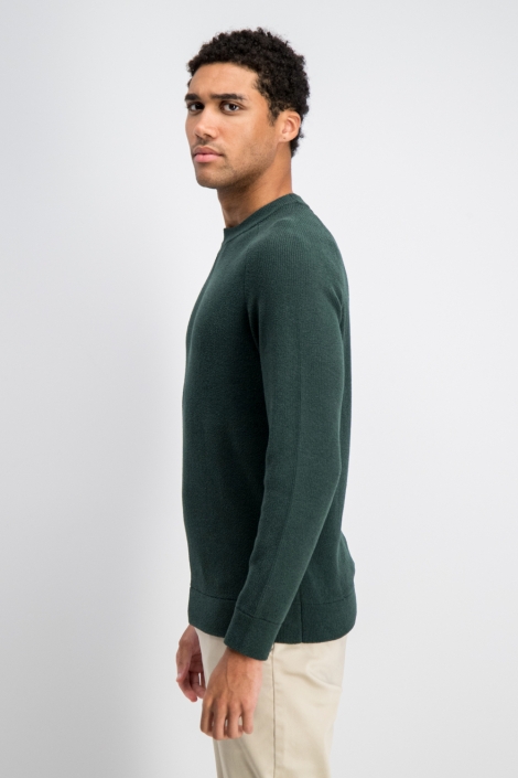 Gabbiano groene heren trui | Model zijaanzicht