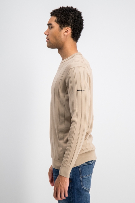 Gabbiano bruine heren trui | Model zijaanzicht